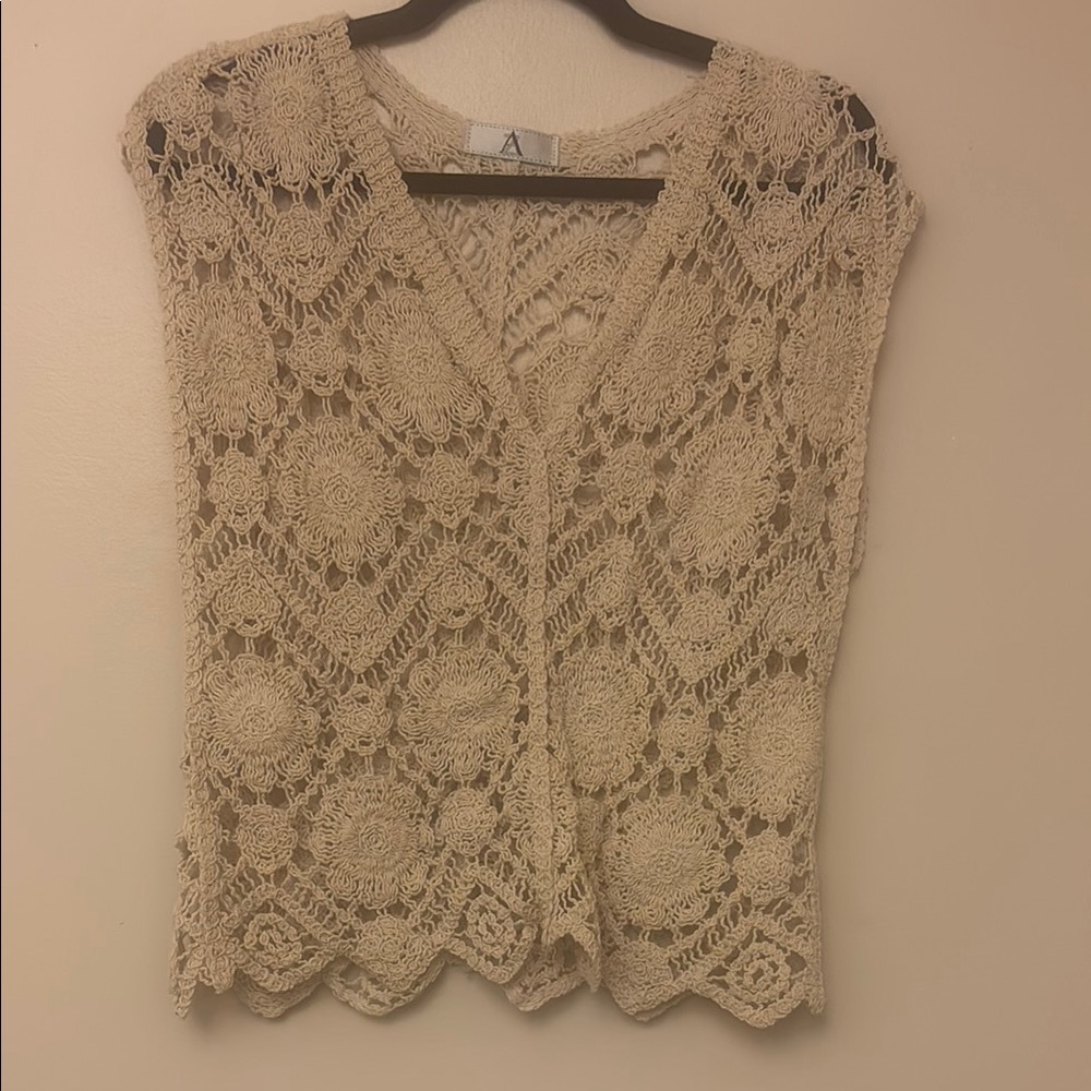 Elegant Crochet Lace Tank Top